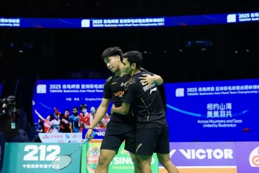 Sukses Jadi Penentu Kemenangan Tim di Semifinal, Fikri/Daniel Pede Indonesia Bisa Juara BAMTC 2025