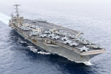 Kondisi Kapal Induk AS USS Harry Truman Usai Tabrak Kapal Kargo di Laut Mediterania