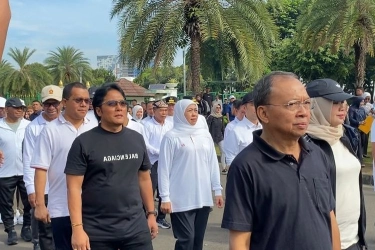 Khofifah hingga Ahmad Luthfi Latihan Baris-berbaris Jelang Dilantik