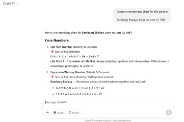 Ramai di Medsos, Cek Numerologi di ChatGPT untuk Ungkap Karakter, Begini Caranya