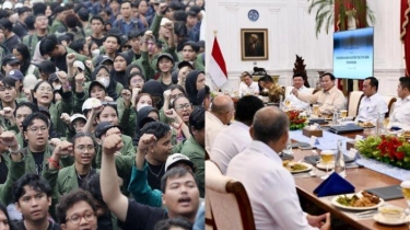 Prabowo Makan Siang Bersama Menteri saat Mahasiswa Demo 'Indonesia Gelap'