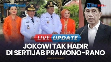 VIDEO Jokowi Absen di Sertijab Pramono-Rano Karno: Ahok dan Anies Hadir Bareng di Balai Kota