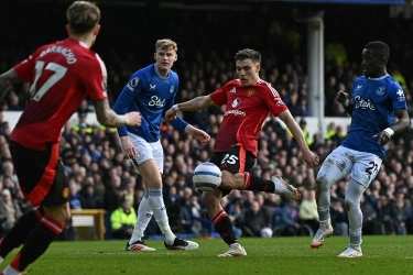 Hasil Everton Vs Man United 2-2, Sepakan Voli Ugarte Selamatkan Setan Merah