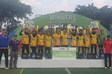 Penantian Satu Tahun, SDN Kalisari 01 Akhirnya Sukses Raih Gelar Juara MilkLife Soccer Challenge Jakarta 2025