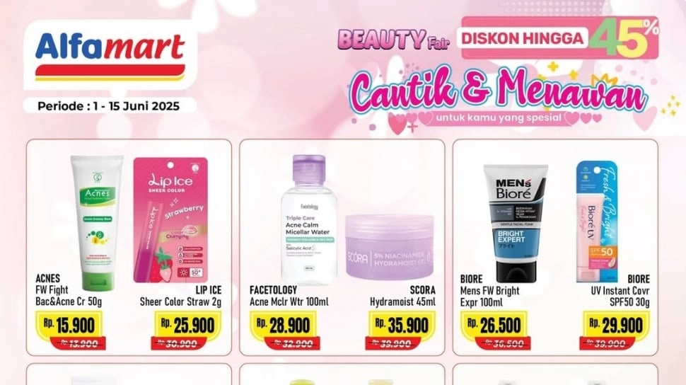 44 Promo Skincare Alfamart Hari Ini, Body Lotion Ukuran Jumbo Cuma Rp7 Ribuan