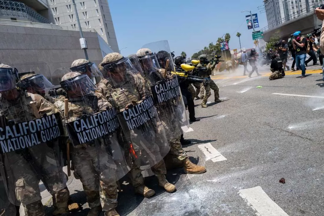 45 Warga Ditahan Petugas Federal, Rusuh di Los Angeles Ditangani 2.000 Garda Nasional