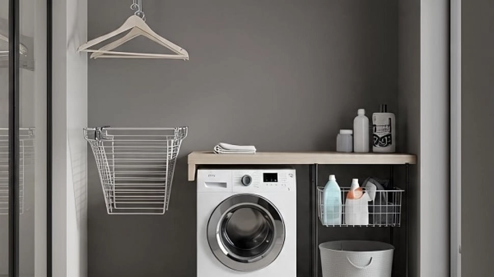 7 Inspirasi Desain Ruang Cuci Jemur Dalam Rumah, Praktis Tak Khawatir Kehujanan
