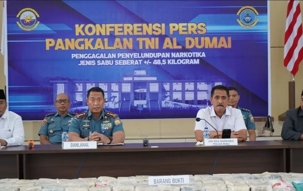 TNI AL Gagalkan Penyelundupan 48,54 Kilogram Sabu di Perairan Riau, Selamatkan 242,7 Ribu Jiwa
