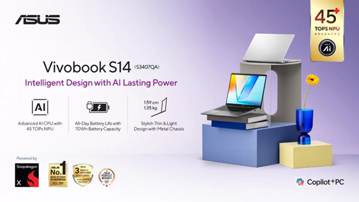 ASUS Vivobook S14 (S3407QA): Laptop AI Ramping untuk Mobilitas dan Produktivitas Seharian