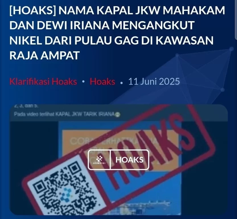 Ganggu Iklim Investasi, PWI Sesalkan Ada Hoaks Kapal JKW Mahakam dan Dewi Iriana Milik Jokowi