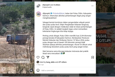 KKP Ungkap Tambang Ilegal Cemari Perairan di Pulau Citlim Kepri