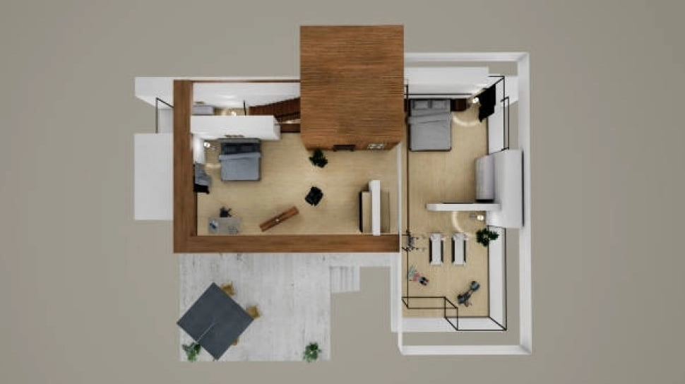 4 Desain Rumah Minimalis 2 Kamar 6x8, Plus Ongkos Tukang Bangunan di Jakarta
