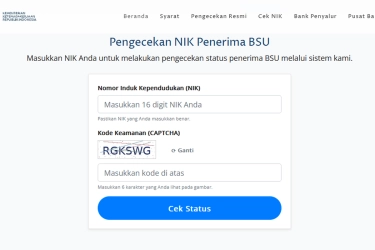 Cara Cek Validasi BSU 2025 dengan NIK, Klik bsu.kemnaker.go.id