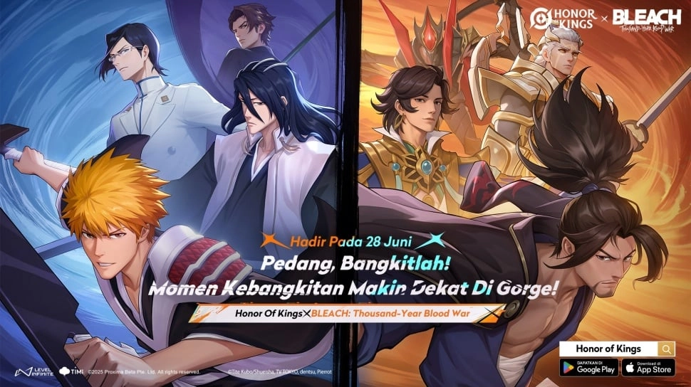 Rincian Update Game Honor of Kings x Bleach: Dari Skin sampai Hadiah Baru