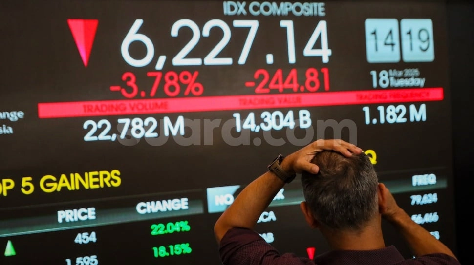 Pekan Kelabu Investor Saham! IHSG Anjlok, Kapitalisasi Pasar Ambles Rp814 Triliun
