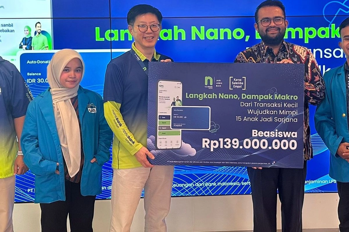 Nanobank Syariah Salurkan Donasi Pendidikan Pakai Fitur ''Auto Donation''