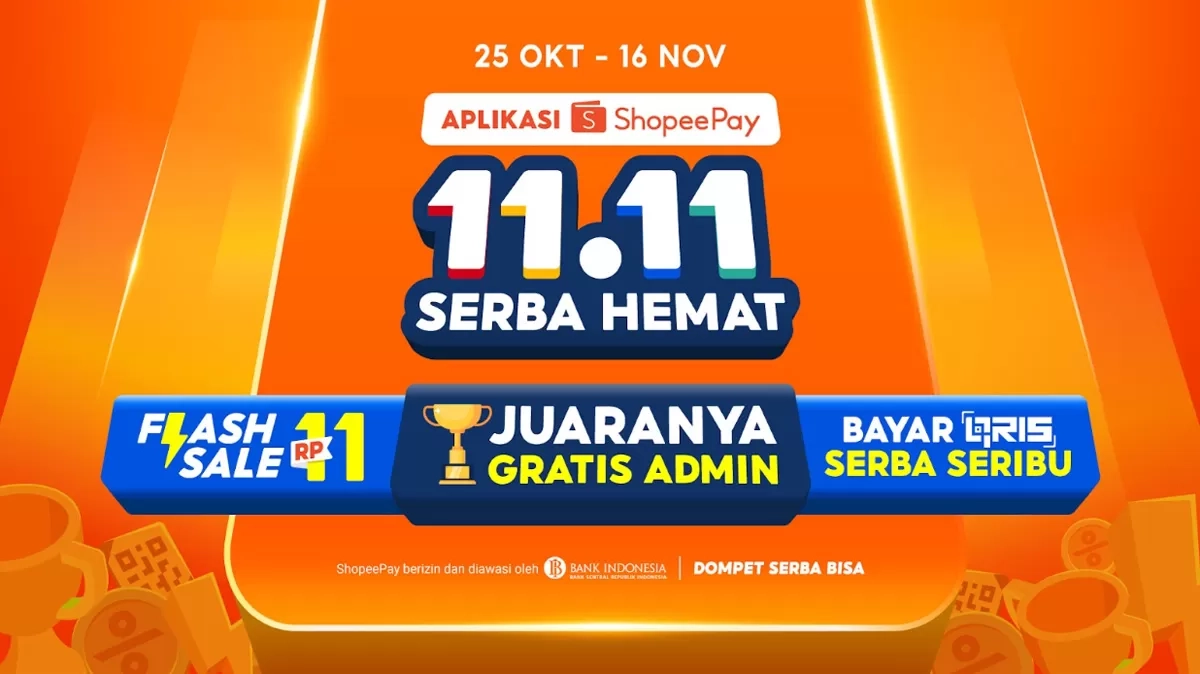 Aplikasi ShopeePay 11.11 Serba Hemat: Juaranya Gratis Admin, Bikin Transaksi Harian Lebih Untung