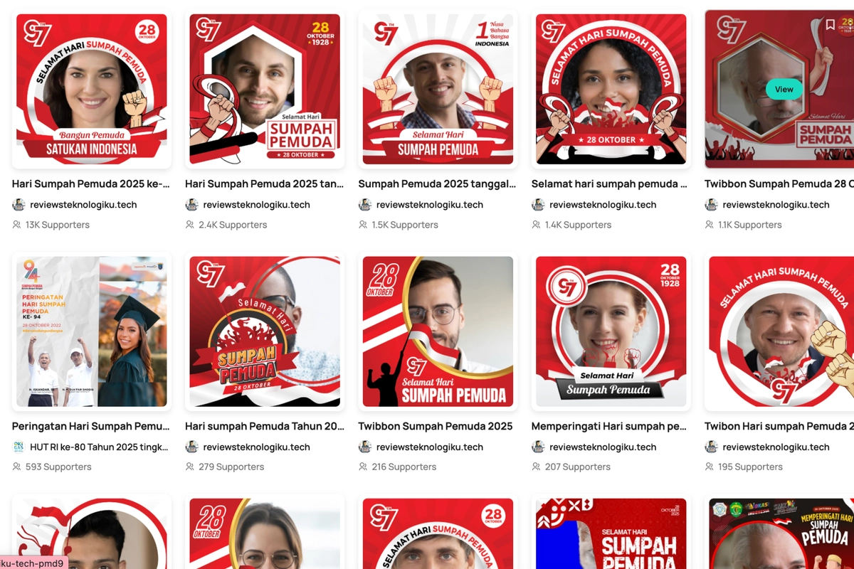 50 Link Download Twibbon Hari Sumpah Pemuda 2025 untuk Media Sosial
