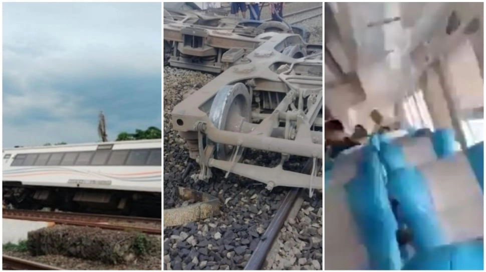 Video Viral Dalam Gerbong Detik-Detik KA Purwojaya Anjlok, Netizen Ikut Tegang