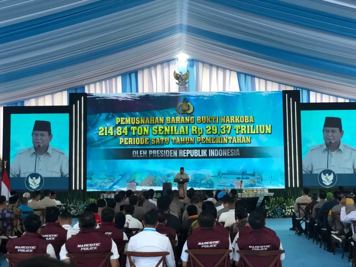 Setahun Pemerintahan Presiden Prabowo, Polri Sita 214,84 Ton Barang Bukti Senilai Rp 29,37 Triliun