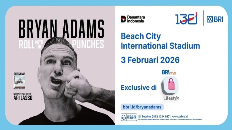 Sambut Bryan Adams Live in Jakarta 2026, BRI Sediakan Tiket Eksklusif Lewat BRImo