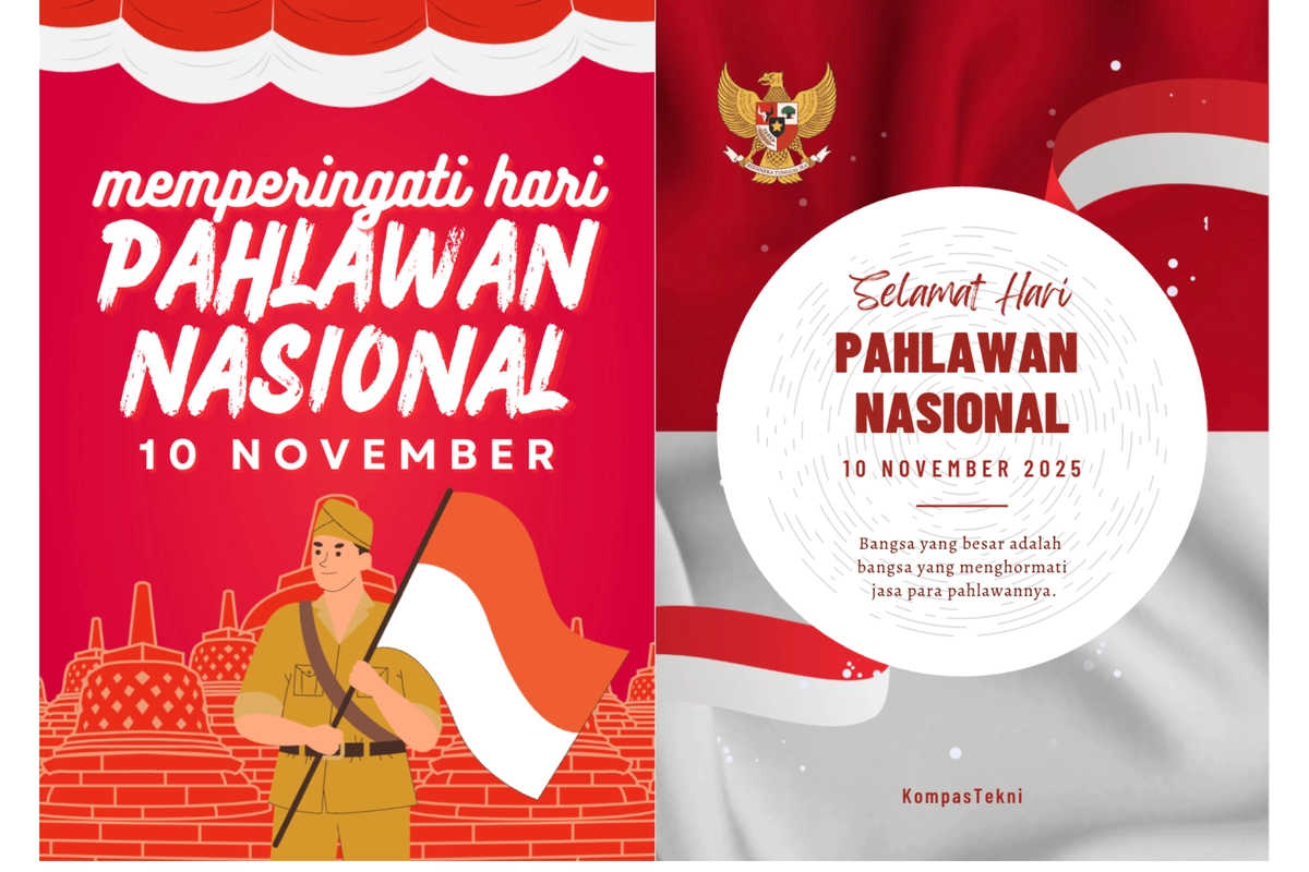 25 Link Poster Hari Pahlawan 10 November Tinggal Edit dan Pakai