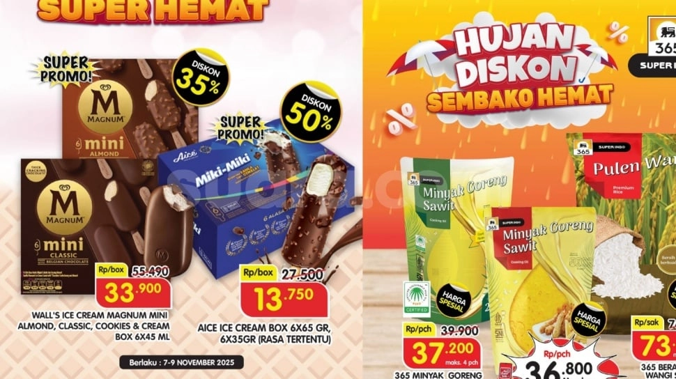 Promo Superindo Hari Ini 9 November 2025: Hujan Diskon Ice Cream hingga Minyak Goreng