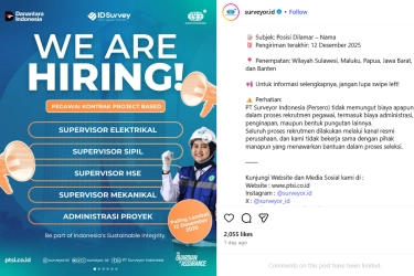 Surveyor Indonesia Buka Lowongan Kerja hingga 12 Desember 2025, Cek Syaratnya