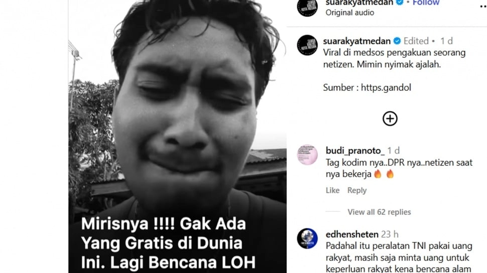 Usai Viral! Pria yang Tuding Pinjam Mobil ke TNI untuk Bencana Dipatok Rp2 Juta Akhirnya Minta Maaf