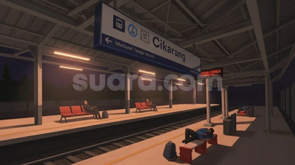 Malam Panjang di Stasiun Cikarang, Lantai Peron Jadi Tempat Tidur Penumpang: Mungkinkah KRL 24 Jam?