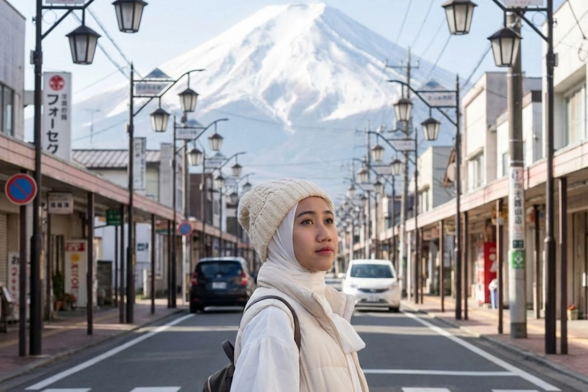 20 Prompt Gemini AI Edit Foto Winter Jepang ala Tokyo Bersalju
