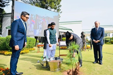 Momen Pertemuan Prabowo-PM Pakistan, Ada Tanam Pohon