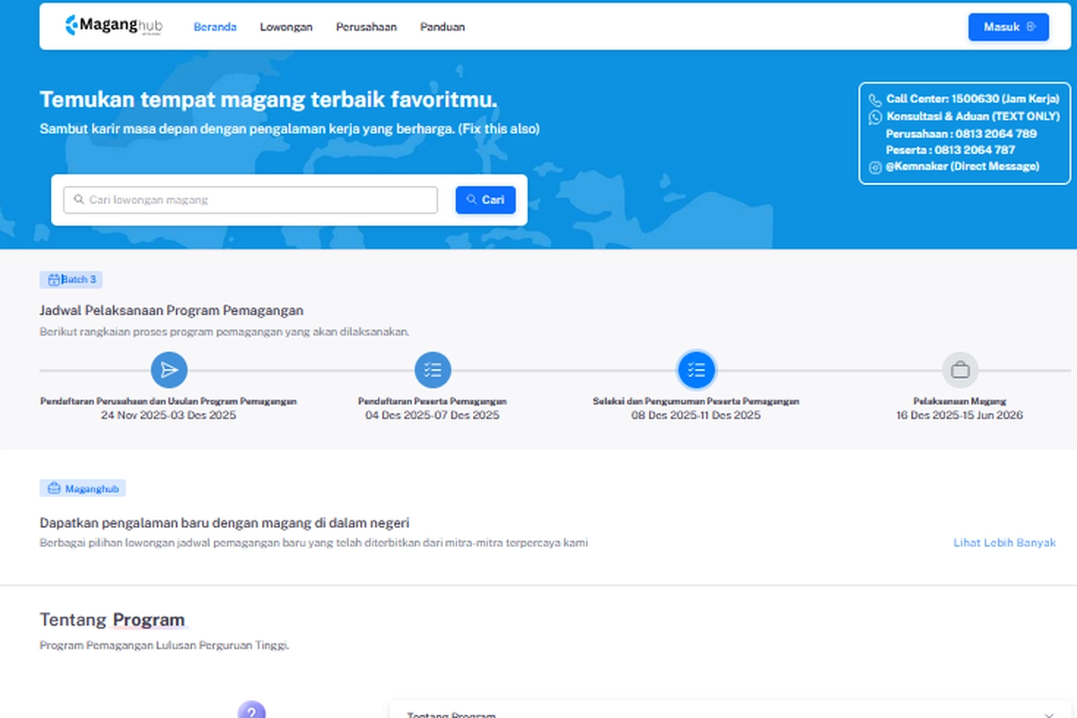 Cara Cek Status Magang Hub Batch 3 Kemnaker, Lengkap dengan Jadwal Seleksi Terbaru