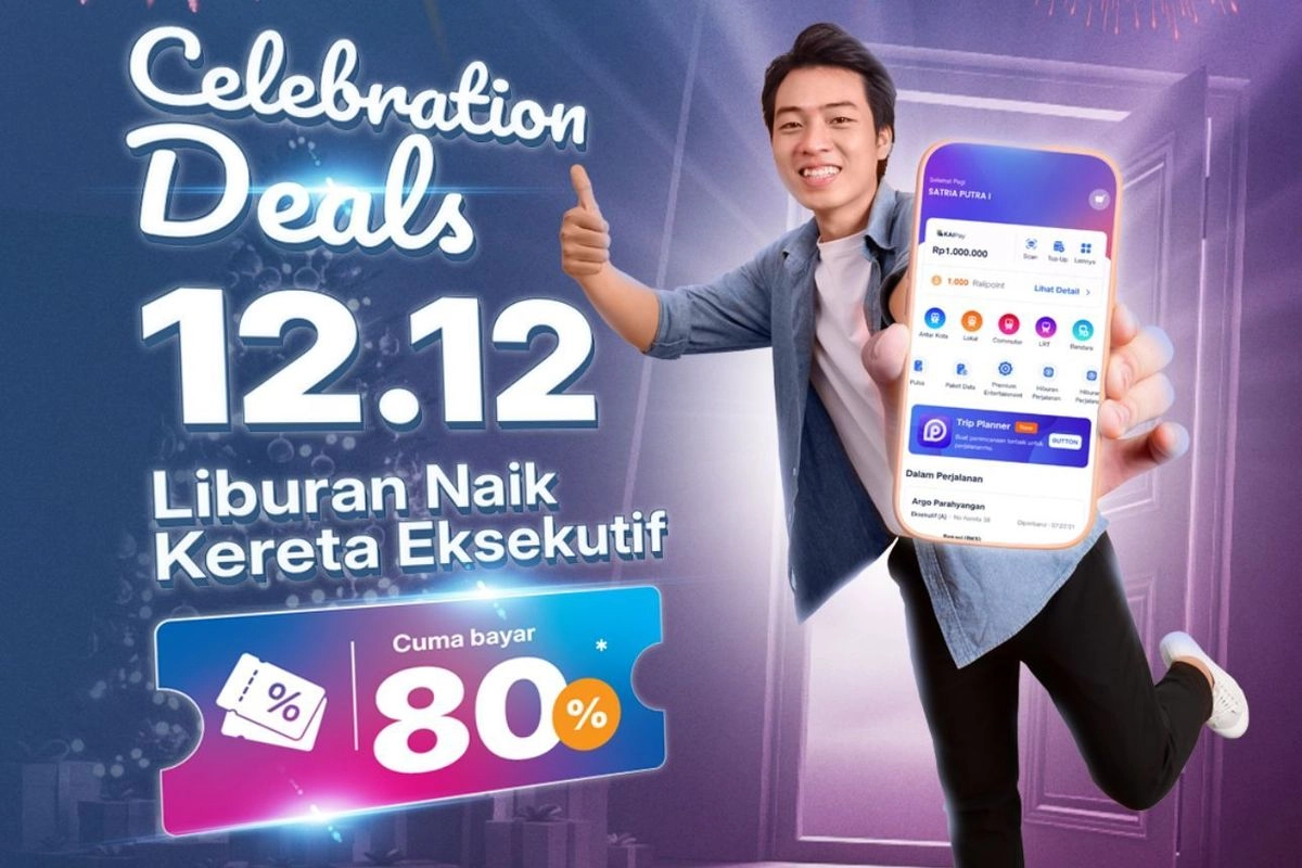 Diskon Tiket Kereta Api Promo 12.12: Potongan Hingga 20 Persen, Keberangkatan 12–17 Desember 2025