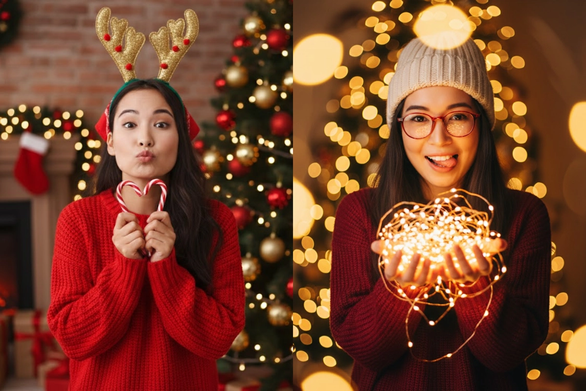 20 Salinan Teks Gemini AI Foto Suasana Natal yang Seru