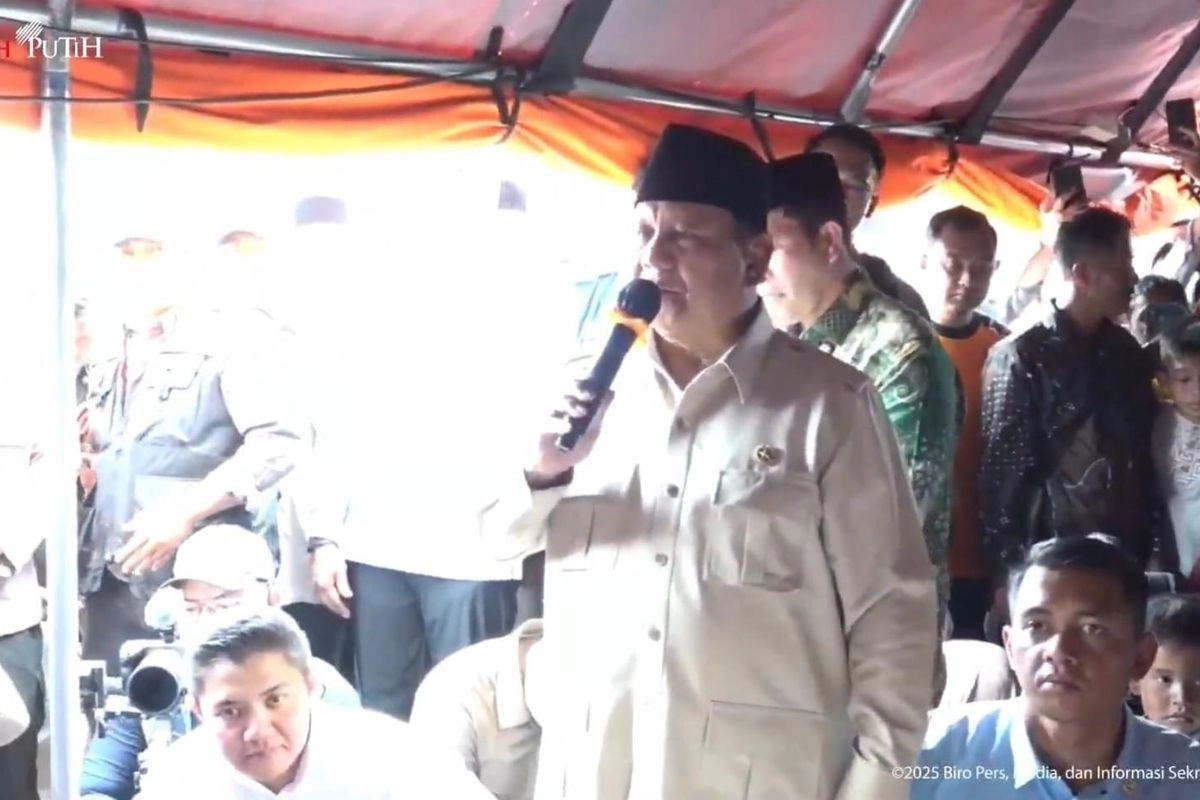 Pengungsi di Aceh Tengah Ngadu ke Prabowo: Kami Sangat Butuh Logistik, Pak!
