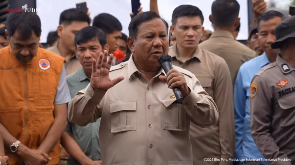 Prabowo ke Pengungsi Banjir Aceh: Maaf, Saya Tak Punya Tongkat Nabi Musa, Tapi Rumah Kalian Diganti