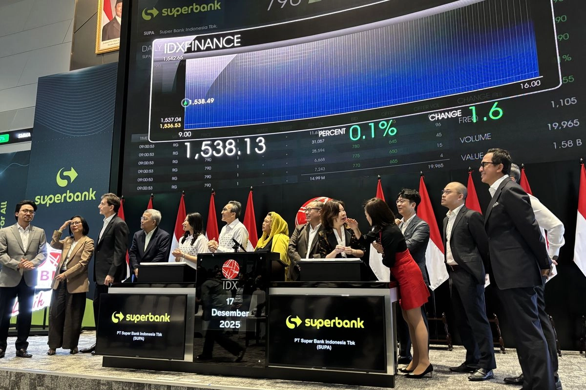 Hari Pertama Melantai di BEI, Saham Superbank (SUPA) Langsung Melonjak 24 Persen