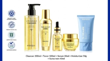 6 Skincare Bioaqua 24K Gold untuk Lawan Kerutan dan Kulit Kendur, Cocok untuk Usia 30-an