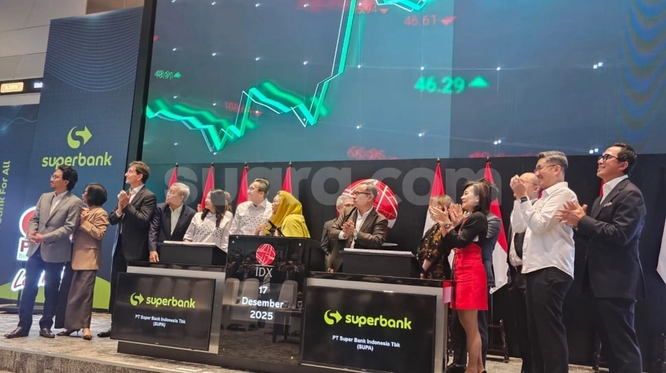 Resmi Melantai di Bursa, Saham Superbank Melambung Tinggi