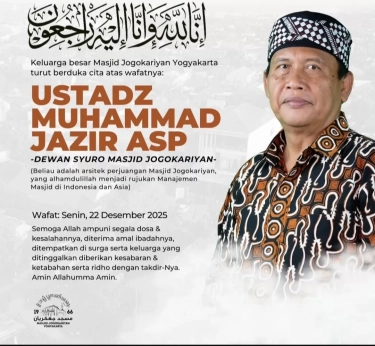 Anggota Dewan Syuro Masjid Jogokariyan, Muhammad Jazir ASP Meninggal Dunia