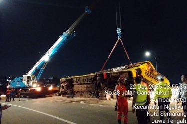 Kecelakaan di Exit Tol Krapyak, Bus Ternyata Tak Layak Jalan