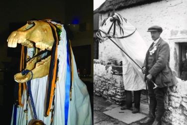 Mari Lwyd, Tradisi Mengarak Kostum Berkepala Tengkorak Kuda saat Natal