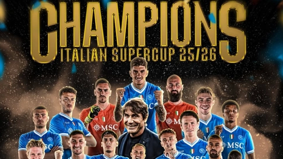 Napoli Juara Piala Super Italia Usai Tekuk Bologna Dua Gol Tanpa Balas di Riyadh