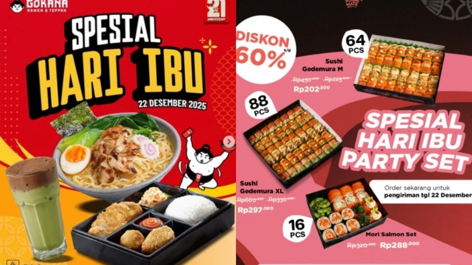 Terpopuler: 8 Promo Makanan Hari Ibu 2025, Arti Keku Keku Viral, hingga Lipstik Favorit Usia 40