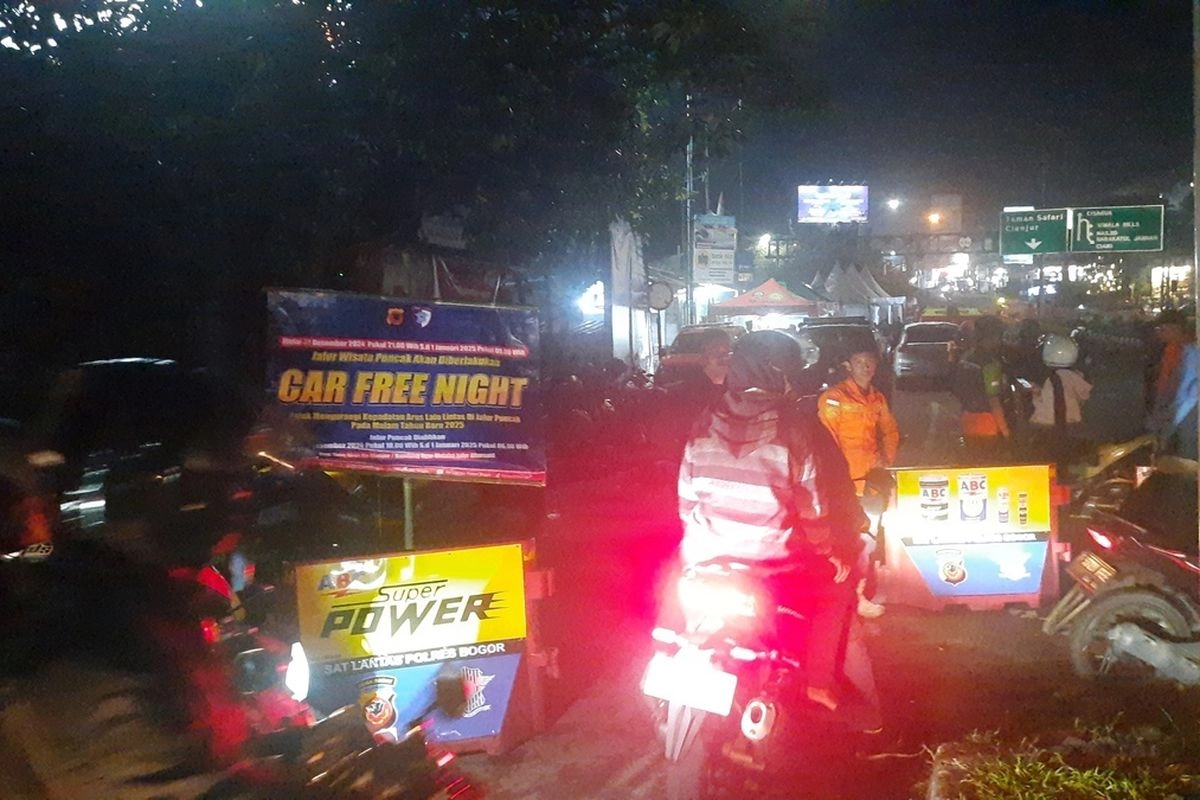 Car Free Night di Puncak Bogor Saat Malam Tahun Baru 2026, Ini Rute Alternatif yang Harus Diketahui