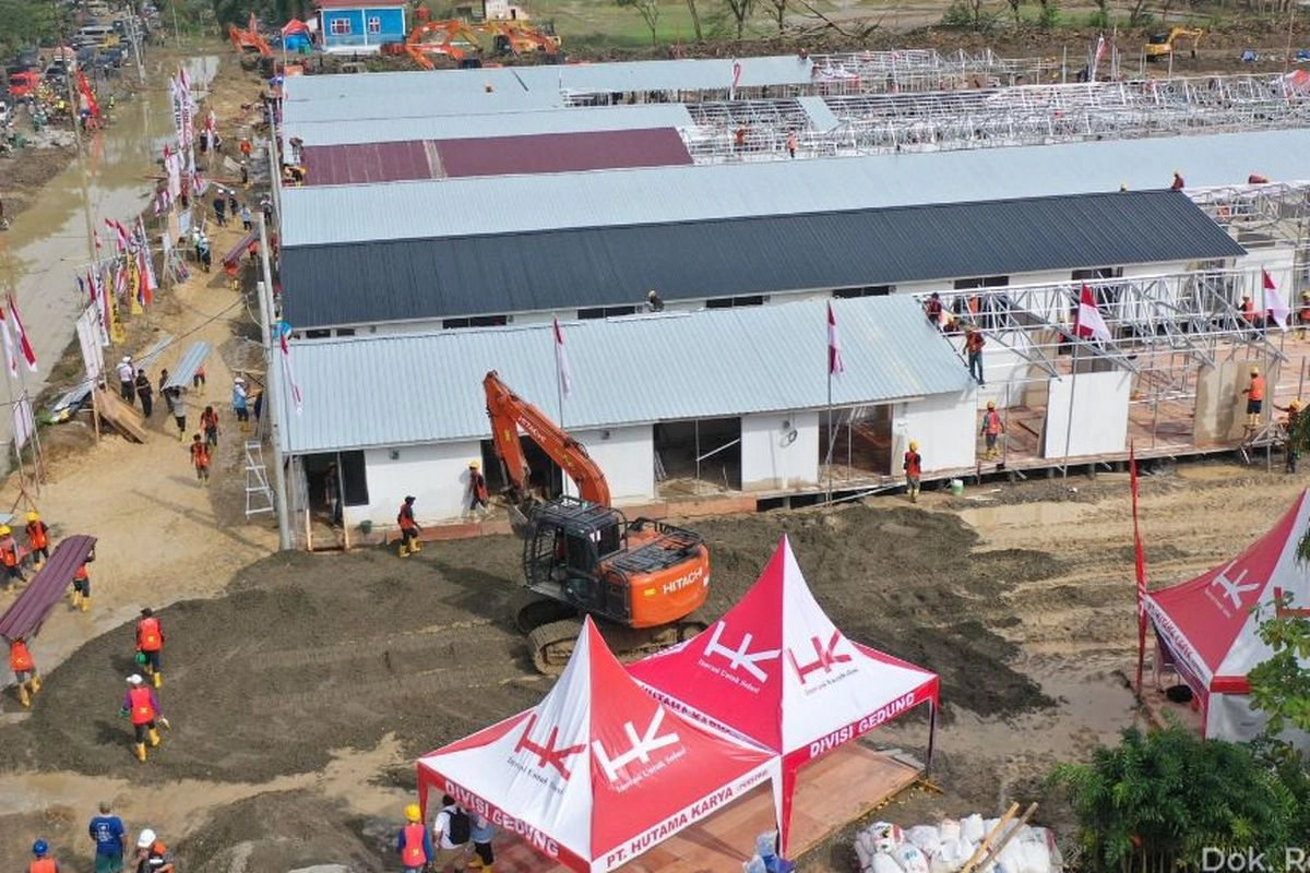 Hutama Karya Kebut Pembangunan 196 Huntara di Aceh Tamiang