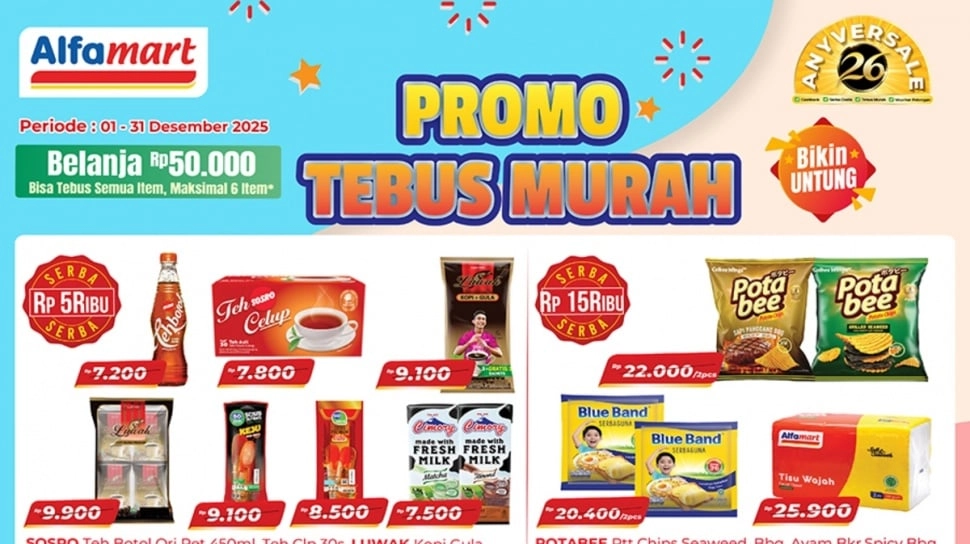 Katalog Promo Tebus Murah Alfamart Mulai Rp5 Ribu, Cek sebelum Berakhir!