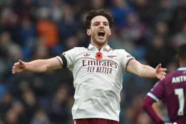 Bournemouth Vs Arsenal 2-3: Declan Rice Gelandang Terbaik Dunia di Mata Arteta