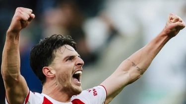 Declan Rice Diklaim Gelandang Terbaik Dunia Usai Jadi Pahlawan Kemenangan Arsenal